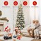Pre-Lit Hinged Christmas Tree Snow Flocked with 9 Modes Remote Control Lights